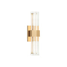 Matteo Lighting S06918AG Krustallos LED Vanity in Aged Gold Brass