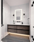 Matteo Lighting S06924MB Krustallos LED Vanity in Matte Black