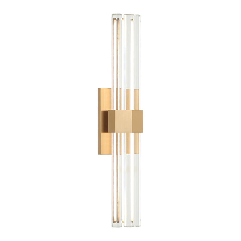 Matteo Lighting S06924AG Krustallos LED Vanity in Aged Gold Brass