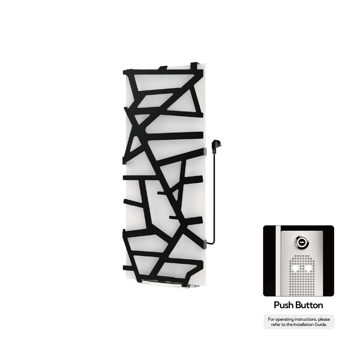 Sèche-serviettes P&Bhusri S08-M-BLK-N S08 en noir mat