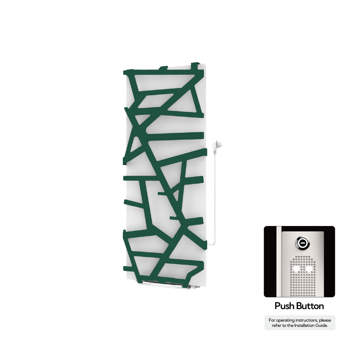 Sèche-serviettes P&Bhusri S08-M-EGR-N S08 vert émeraude