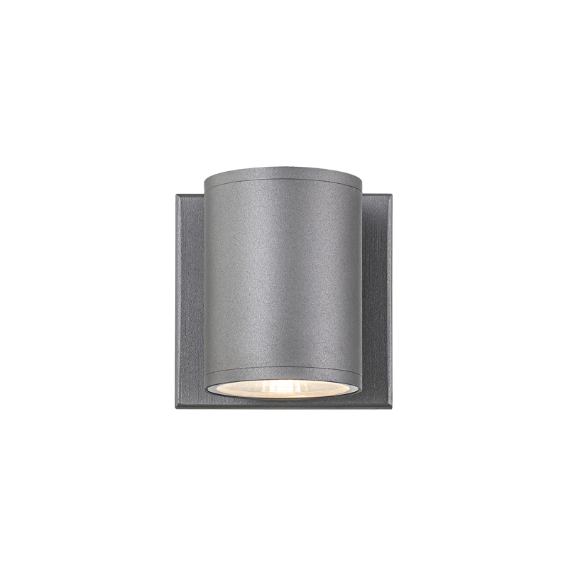 Matteo Lighting S10201GY Tubular LED Outdoor Wall Sconce in Grey