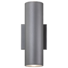 Matteo Lighting S10222GY Tubular LED Outdoor Wall Sconce in Grey