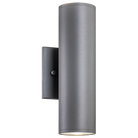 Matteo Lighting S10222GY Tubular LED Outdoor Wall Sconce in Grey