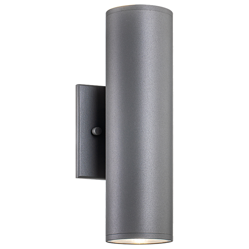 Matteo Lighting S10222GY Tubular LED Outdoor Wall Sconce in Grey