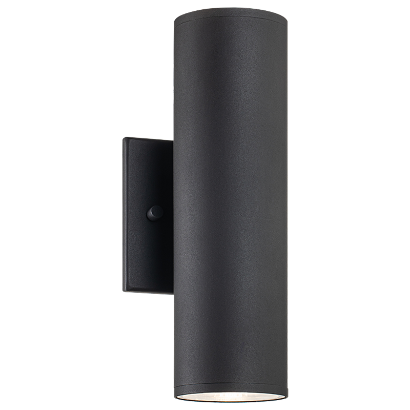 Matteo Lighting S10222MB Tubular LED Outdoor Wall Sconce in Matte Black