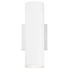 Matteo Lighting S10222MW Tubular LED Outdoor Wall Sconce in Matte White