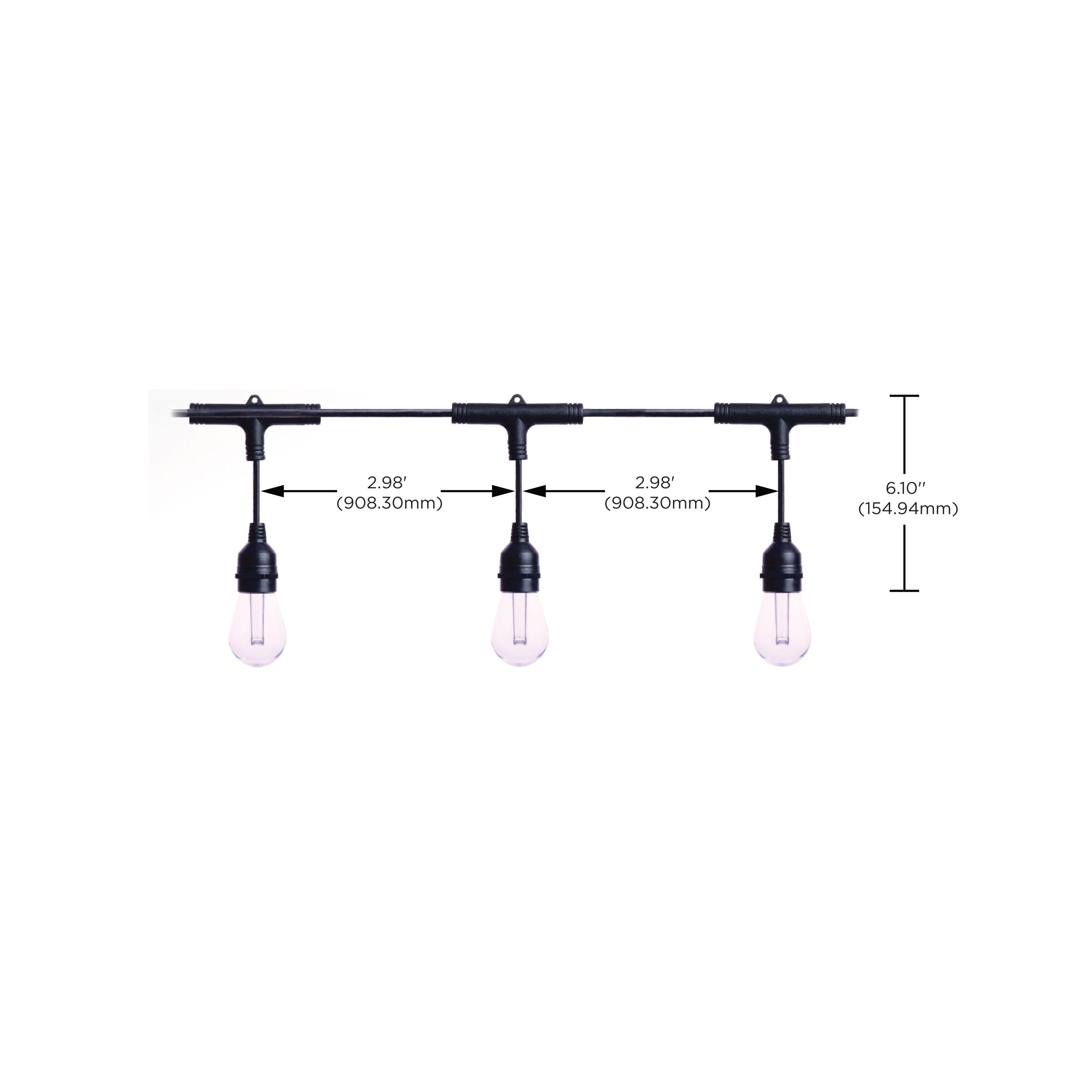 Guirlande lumineuse LED intelligente Starfish de Satco Products S11191 (14,6 m - 15 lumières) - Intérieur/Extérieur