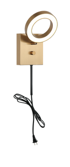Matteo Lighting S12801AG Realm LED Wall Sconce in Aged Gold Brass