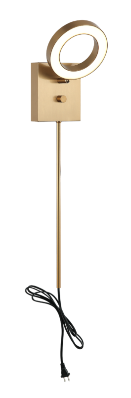 Matteo Lighting S12801AG Realm LED Wall Sconce in Aged Gold Brass