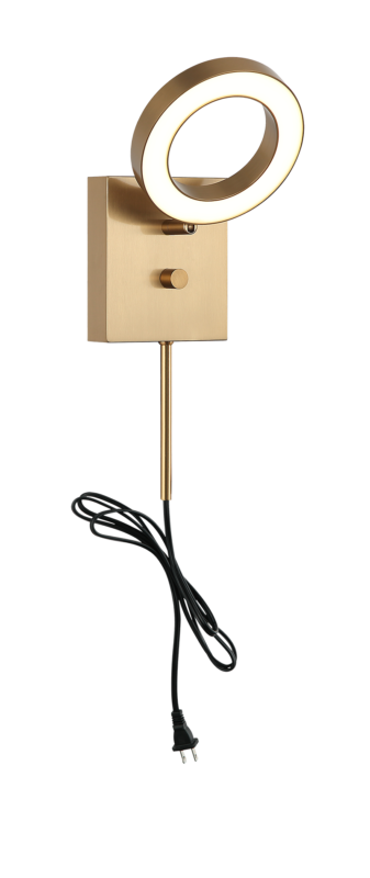 Matteo Lighting S12801AG Realm LED Wall Sconce in Aged Gold Brass