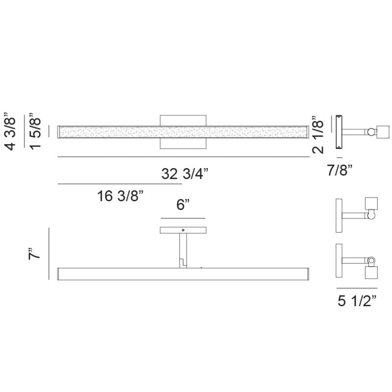 Applique murale LED parallèle Matteo Lighting S12933AG en laiton doré vieilli