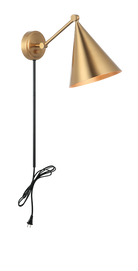 Matteo Lighting S16511AG Pearson Wall Sconce in Aged Gold Brass