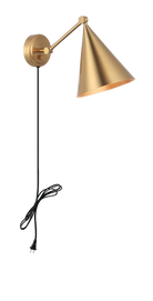 Matteo Lighting S16511AG Pearson Wall Sconce in Aged Gold Brass