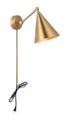 Matteo Lighting S16511AG Pearson Wall Sconce in Aged Gold Brass