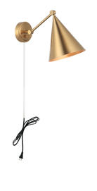 Matteo Lighting S16511AG Pearson Wall Sconce in Aged Gold Brass