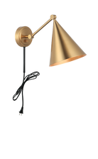 Matteo Lighting S16511AG Pearson Wall Sconce in Aged Gold Brass