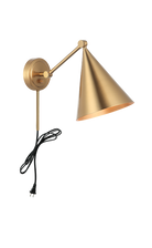 Matteo Lighting S16511AG Pearson Wall Sconce in Aged Gold Brass