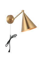 Matteo Lighting S16511AG Pearson Wall Sconce in Aged Gold Brass