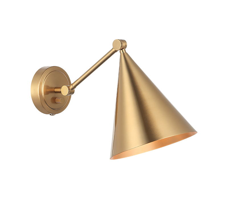 Matteo Lighting S16511AG Pearson Wall Sconce in Aged Gold Brass