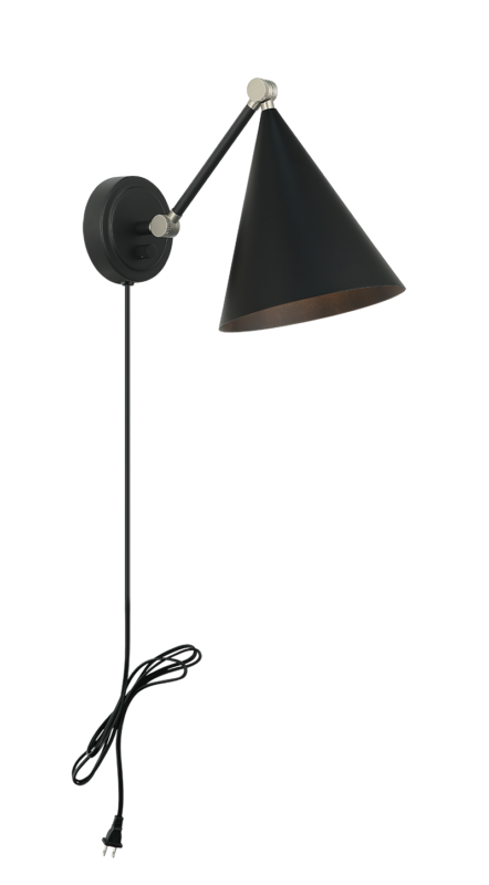 Matteo Lighting S16511MB Pearson Wall Sconce in Matte Black
