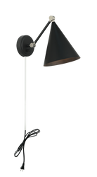 Matteo Lighting S16511MB Pearson Wall Sconce in Matte Black