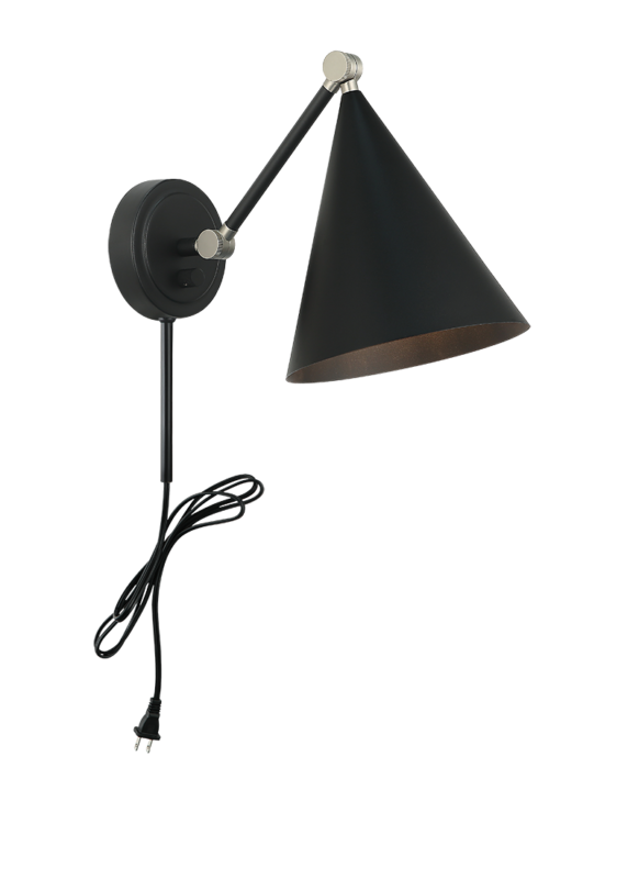 Matteo Lighting S16511MB Pearson Wall Sconce in Matte Black
