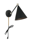 Matteo Lighting S16511MB Pearson Wall Sconce in Matte Black