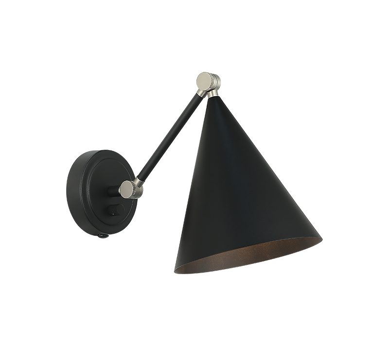 Matteo Lighting S16511MB Pearson Wall Sconce in Matte Black