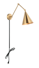 Matteo Lighting S16521AG Pearson Wall Sconce in Aged Gold Brass