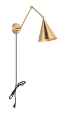 Matteo Lighting S16521AG Pearson Wall Sconce in Aged Gold Brass
