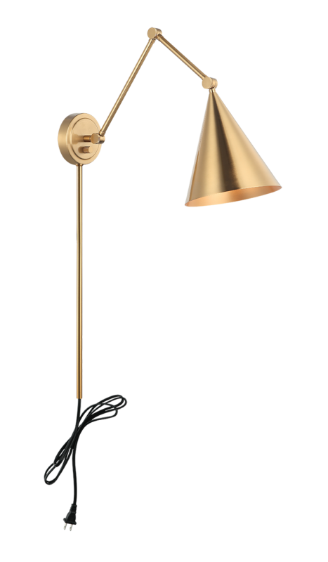 Matteo Lighting S16521AG Pearson Wall Sconce in Aged Gold Brass