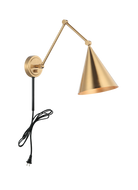 Matteo Lighting S16521AG Pearson Wall Sconce in Aged Gold Brass