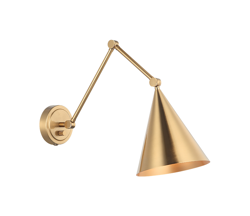 Matteo Lighting S16521AG Pearson Wall Sconce in Aged Gold Brass
