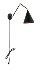 Matteo Lighting S16521MB Pearson Wall Sconce in Matte Black
