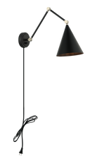 Matteo Lighting S16521MB Pearson Wall Sconce in Matte Black
