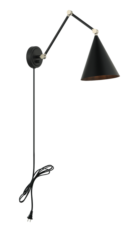 Matteo Lighting S16521MB Pearson Wall Sconce in Matte Black