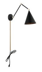 Matteo Lighting S16521MB Pearson Wall Sconce in Matte Black
