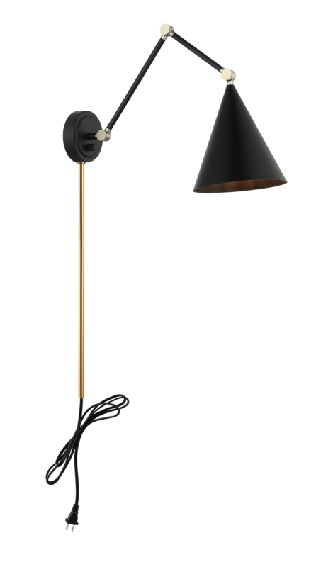Matteo Lighting S16521MB Pearson Wall Sconce in Matte Black
