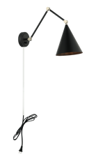 Matteo Lighting S16521MB Pearson Wall Sconce in Matte Black