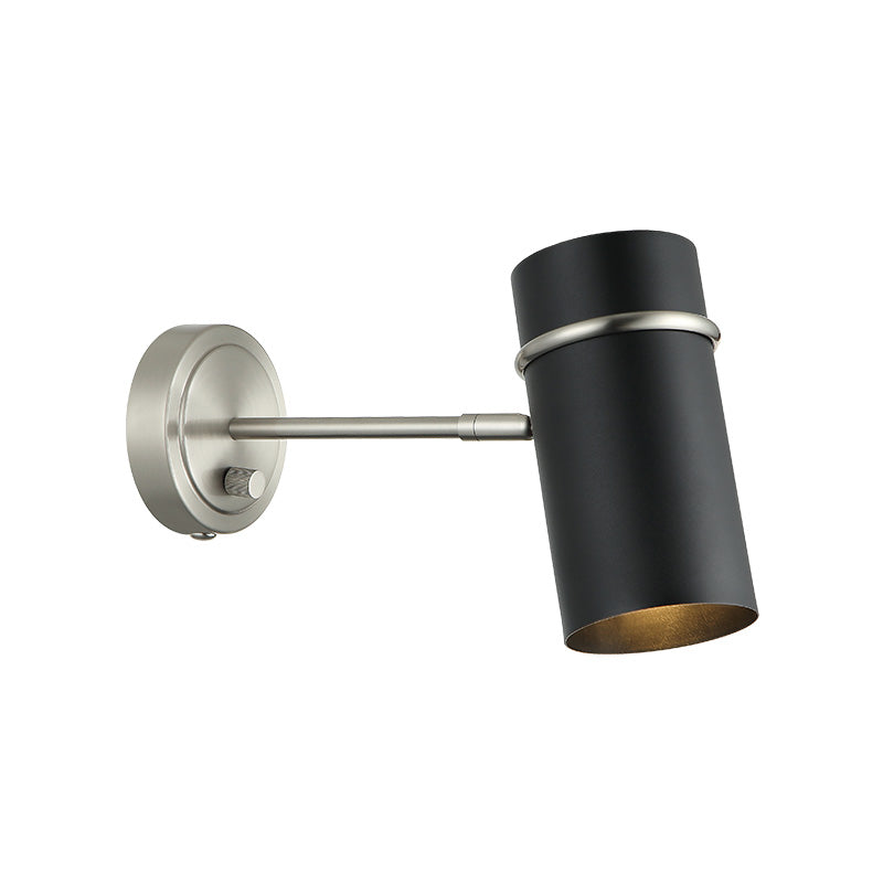 Matteo Canada - S17711BNMB - One Light Wall Sconce - Cilindro - Brushed Nickel & Matte Black