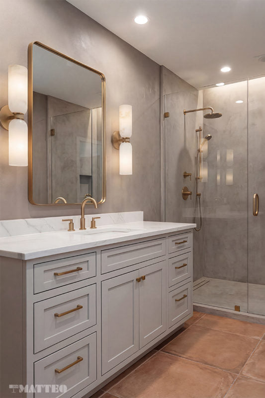 Matteo Lighting S19222CG Jules LED Vanity in Champagne Gold