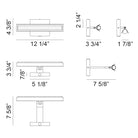 Applique murale LED Matteo Lighting S19312MB Harper, noir mat