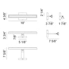 Matteo Lighting S19318CG Harper LED Vanity en or champagne