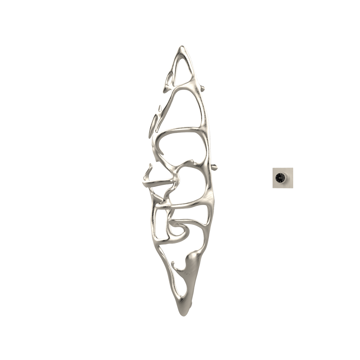 Sèche-serviettes grand format P&Bhusri S1-L-BNI-XM « Boat of Sage » en nickel brossé PVD