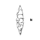 Sèche-serviettes grand format P&Bhusri S1-L-CHR-XM Boat of Sage en chrome poli