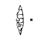 Sèche-serviettes grand format P&Bhusri S1-L-PBN-XM « Boat of Sage » en nickel noir poli PVD