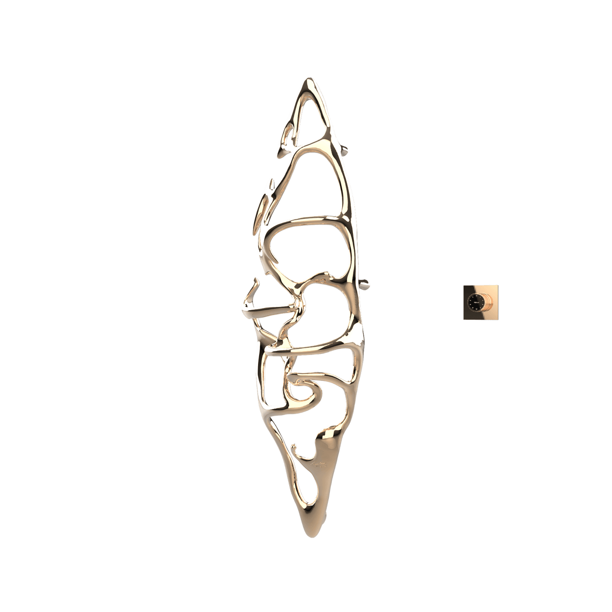 Sèche-serviettes grand format P&Bhusri S1-L-PBZ-XM « Bateau de sauge » en bronze poli PVD