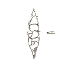 Sèche-serviettes grand format P&Bhusri S1-L-PNI-XA « Bateau de sauge » en nickel poli PVD