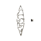 Sèche-serviettes grand format P&Bhusri S1-L-PNI-XM « Bateau de sauge » en nickel poli PVD
